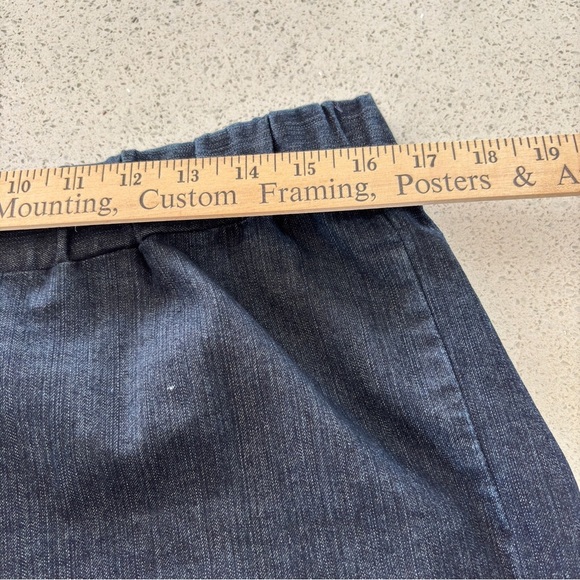 Soft Surroundings Jeans Large Ultimate Pull-On Elastic Waist Denim Dark Wash - Picture 7 of 14